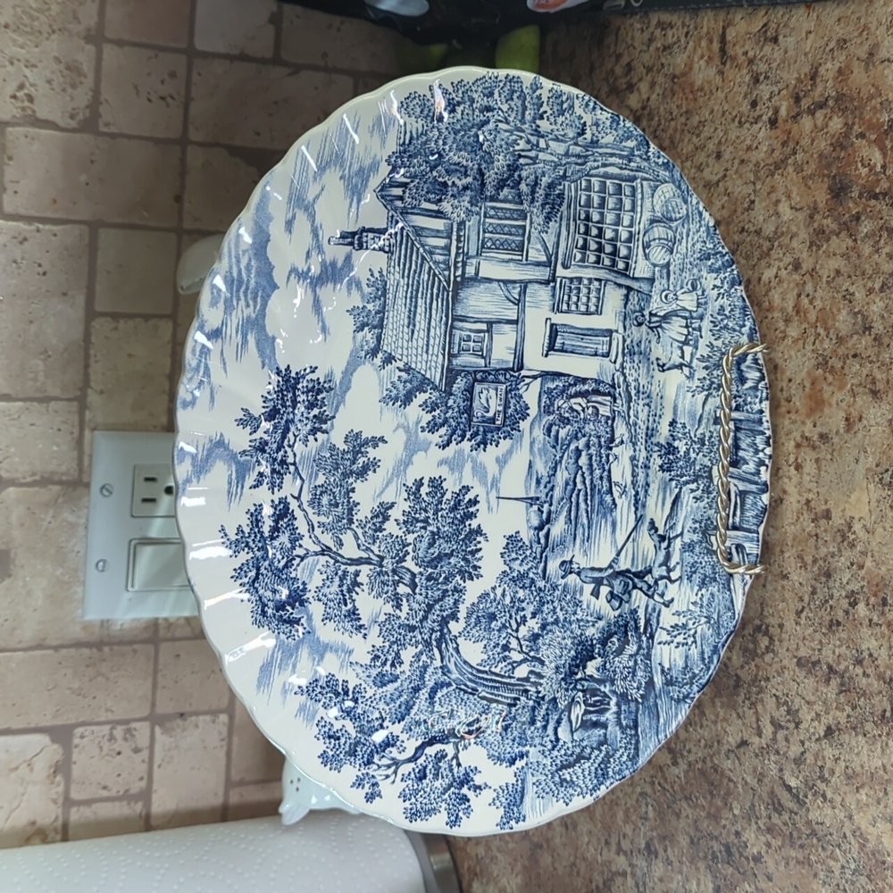 Myott Blue and White Decorative Plate